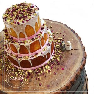 Naked Pistachio & Rose Drizze Cake