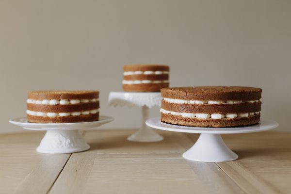 3 Naked Cakes on Stands