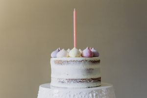 Rainbow Meringue Naked Cake